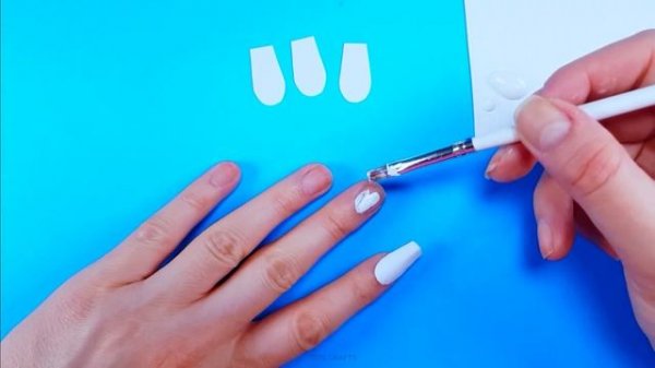 DIY - HOW TO MAKE WATERPROOF FAKE NAILS FROM "PAPER" AT HOME - NAIL HACK