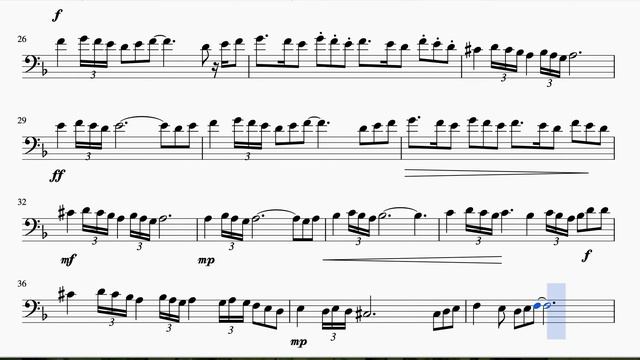 Bulería Lenta Partitura de Chelo y Fagot por diegosax смотреть онлайн