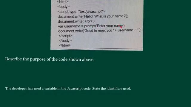 CIE 9608 1.2.3 Javascript: Interpreting code смотреть онлайн