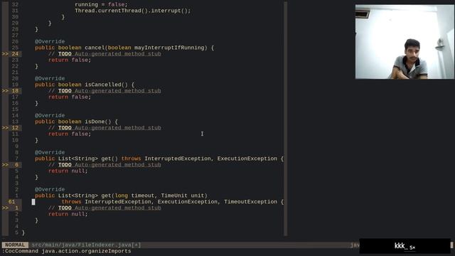 Vim Coding Screencast: Multithreaded File Indexing Application Java смотреть онлайн