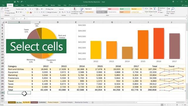 Microsoft Excel Move or copy cells смотреть онлайн