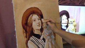 Как нарисовать портрет по фотографии ► женский портрет маслом