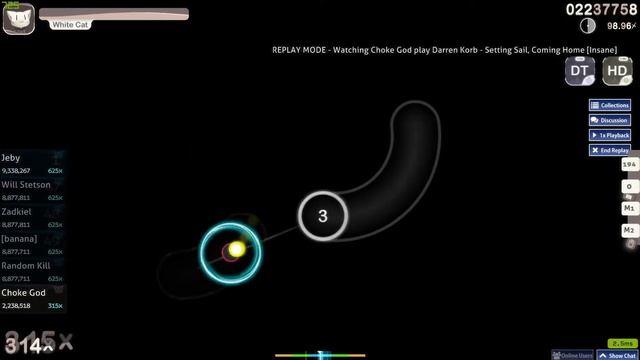 osu! - Darren Korb - Setting Sail, Coming Home [Insane] CHOKE DTHD 97,51% смотреть онлайн