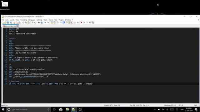 How to Program: A Strong Password Generator in Batch смотреть онлайн