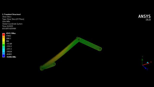 Ansys workbench transient structural FEA of 3- bar смотреть онлайн