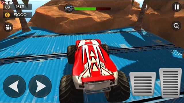 Crazy Monster Truck Stunts 3D Stunt Racing Games - 4x4 Offroad Car Game - Android GamePlay #3 смотреть онлайн