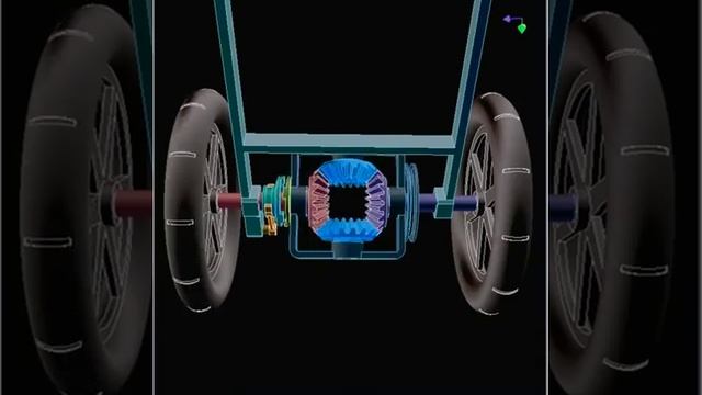 Дифференциал с муфтой блокировки. Как работает блокировка дифференциала. 3D модель. смотреть онлайн