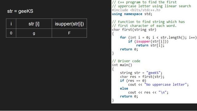 First uppercase letter in a string | GeeksforGeeks смотреть онлайн