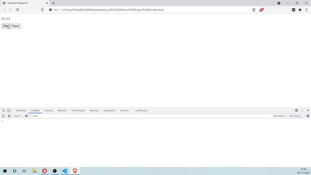 Stopwatch using JavaScript | JS Demo Project 6 Solution | Learn HTML, CSS, JS (தமிழ்) смотреть онлайн