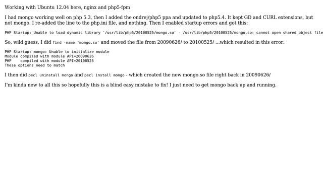 DevOps & SysAdmins: pecl install mongo - keeps compiling with wrong module API (2 Solutions!!) смотреть онлайн