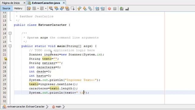 Extraer caracter metodo substring NetBeans смотреть онлайн