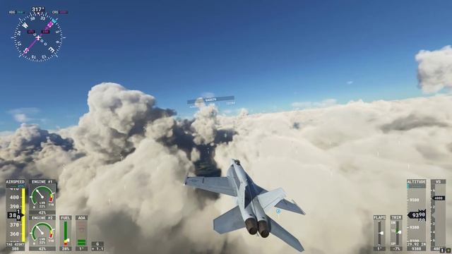 Microsoft Flight Simulator - Летаем на истребителе, сопровождаем самолеты других игроков смотреть онлайн
