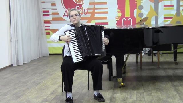 Краськова Полина, 13 л, ДМШ 40 г.Новокузнецк. Бах Прелюдия, М.Товпеко 