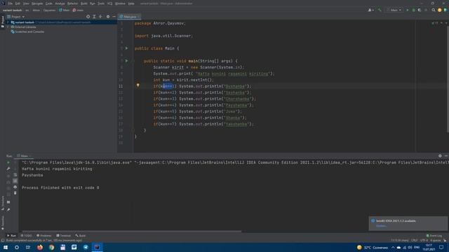 Java dasturlash tilidan boshlang'ich 14-dars смотреть онлайн