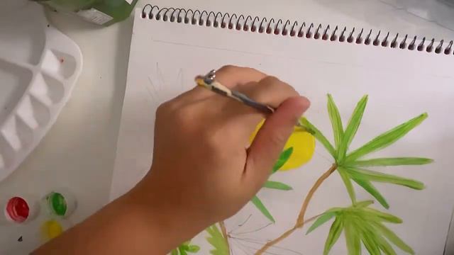 Perfect art gift for a plant lover - easy acrylic or gouache painting - plant theme art - home deco смотреть онлайн