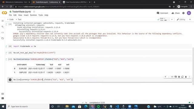 Live & Historical Forex and CFD Rates with Python REST API (Write to Pandas DataFrame in one line!) смотреть онлайн