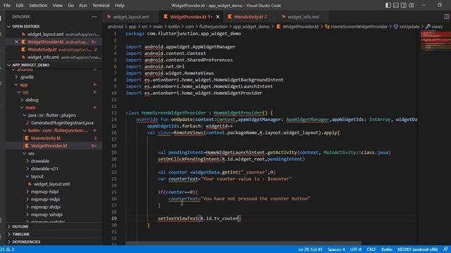 Flutter Tutorial - HomeScreen Appwidget in Flutter смотреть онлайн