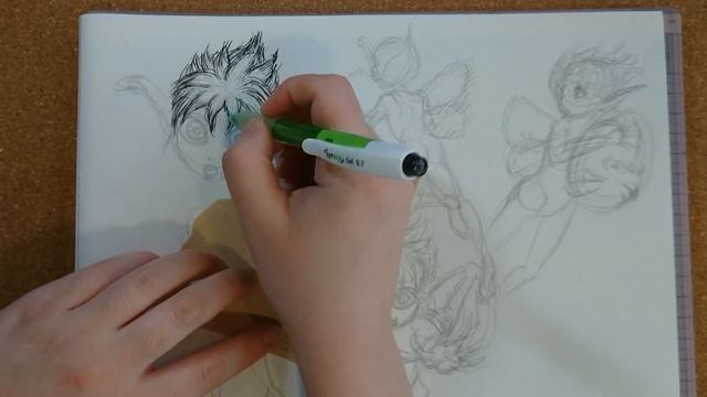 Berserk Puck Observational Pencil and Pen Inking Sketch Timelapse Speed Drawing смотреть онлайн