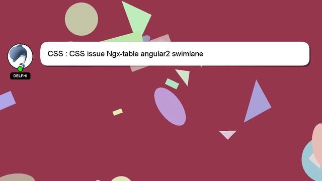 CSS : CSS issue Ngx-table angular2 swimlane смотреть онлайн