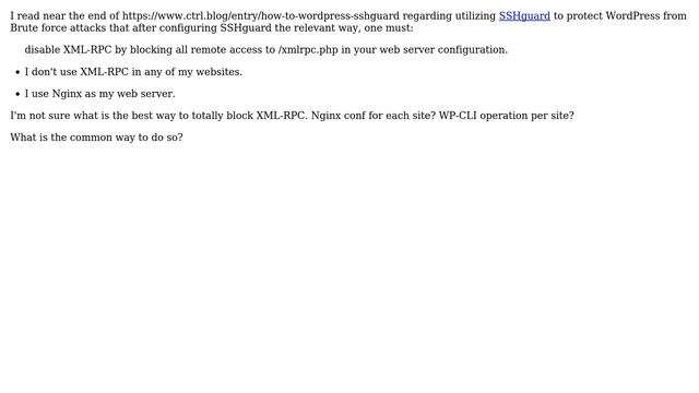 Wordpress: How to disable XML-RPC from Linux command-line in a total way? (2 Solutions!!) смотреть онлайн