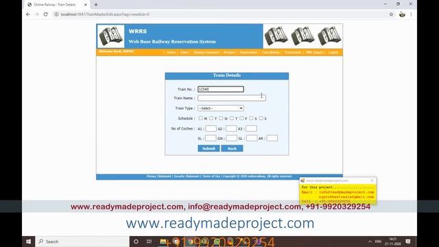 Online Railway Reservation System - ASP.NET + C# + SQL Server Configuration Demo смотреть онлайн