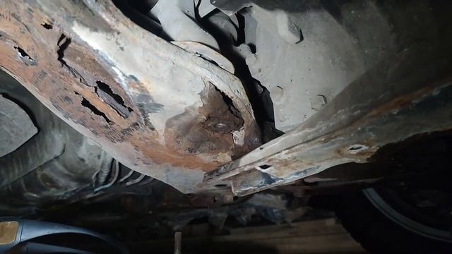 Ремонт сгнившего подрамника и замена гофры Митсубиси Лансер 9