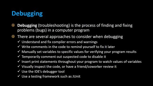 Java Program Bugs and Software Debugging Overview - Java Tutorial - Appficial смотреть онлайн