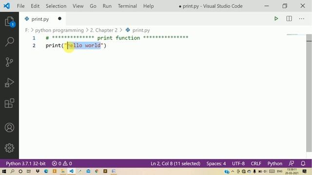 Print Function in python , how to use print function in python , python videos Hindi and English смотреть онлайн