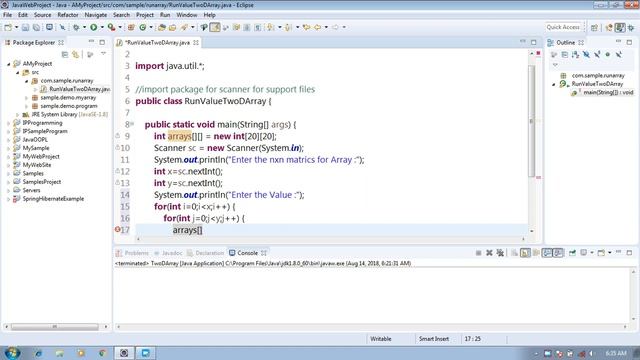 How to get Run time values an Array 2D in Java with Assignment values for Index create in debug mod смотреть онлайн