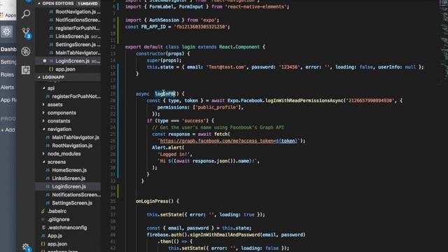 React Native - Login with Facebook using Expo . Get picture , username and userID смотреть онлайн