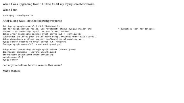 How to get mysql-server setup on Ubuntu 15.04? смотреть онлайн