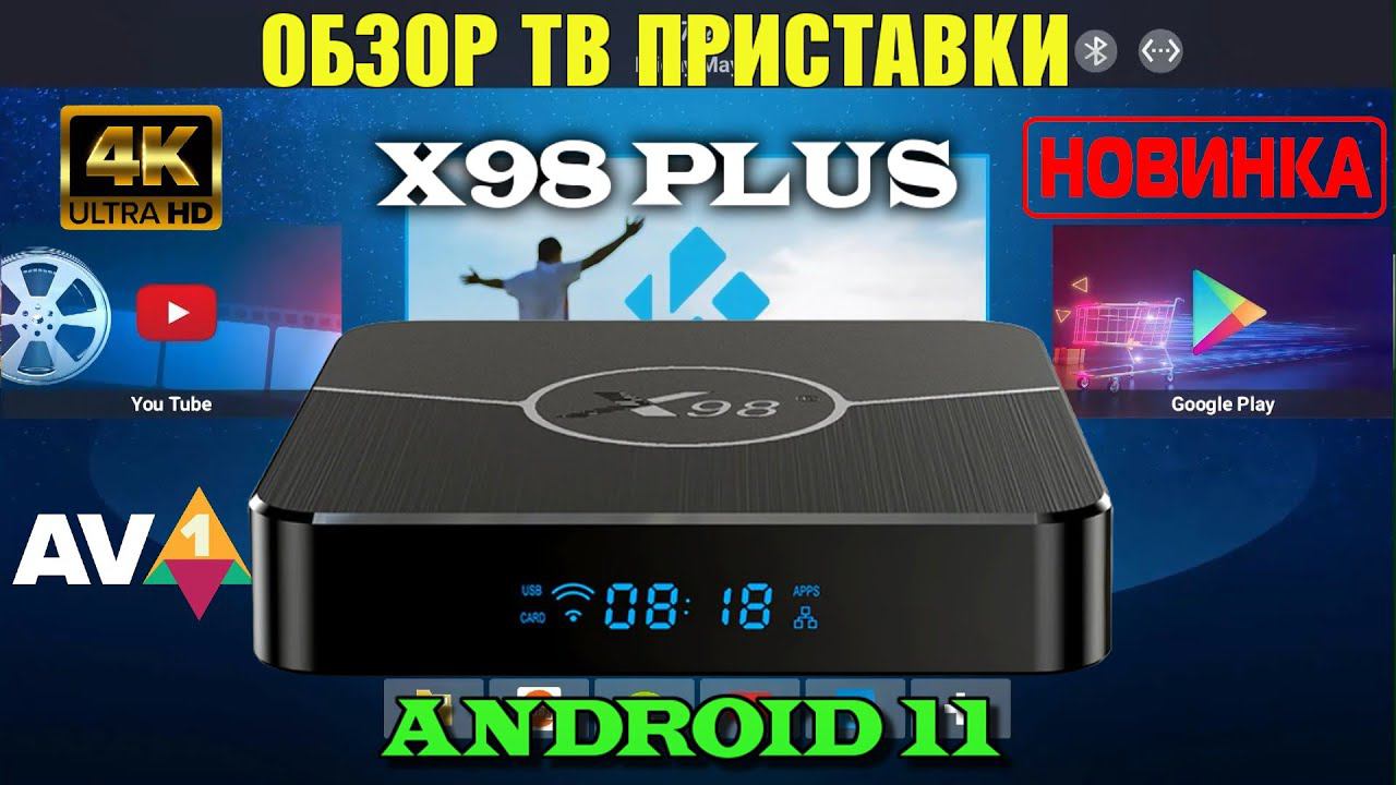 Недорогая Андроид ТВ Приставка X98 PLUS TV Box обзор смотреть онлайн