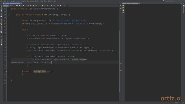 Java - Ejercicio 204: Codificar y Leer el Contenido de una Página con URLConnection e InputStream смотреть онлайн