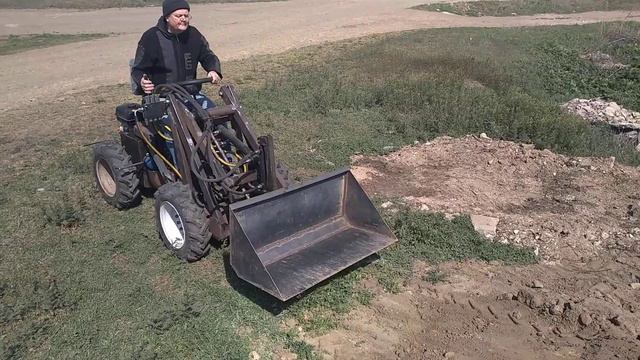 фронтальный мини погрузчик своими руками, испытание смотреть онлайн