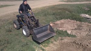 фронтальный мини погрузчик своими руками, испытание