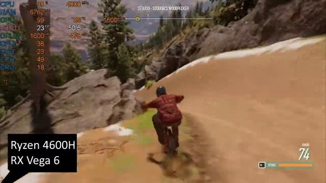 Riders Republic на ноутбуке (RX Vega 6) смотреть онлайн