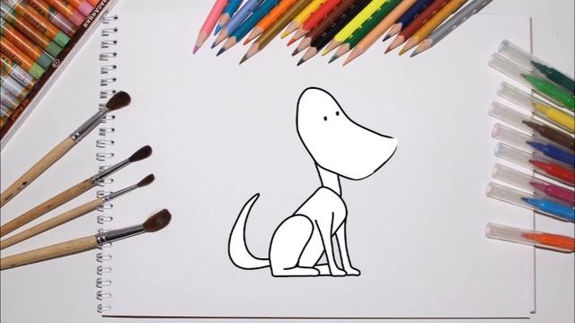 Рисуем собачку вместе смотреть онлайн