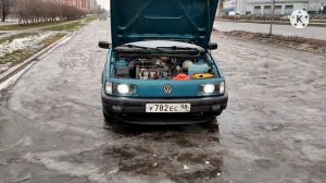 Установка линз на пассат б3 и тест их , в ночное время.