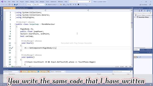 player Jump with finger swipe in unity 3d #igsdeveloper #unity3d смотреть онлайн