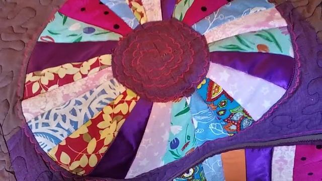 Красота из остатков! Оригинальный способ утилизации тканей . Покрывало "Веерочки" ! смотреть онлайн