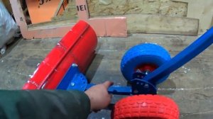 СКРЕБОК-ОТВАЛ ДЛЯ СНЕГА НА КОЛЕСАХ СВОИМИ РУКАМИ / ОБЗОР И ТЕСТИРОВАНИЕ / ДЕНЬ В ДЕРЕВНЕ