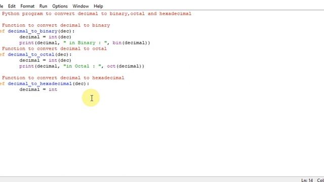 Python program to convert decimal to binary,octal and hexadecimal смотреть онлайн