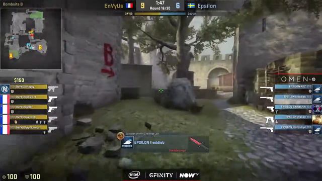 CS:GO - EnVyUs v Epsilon - Map 2 [Cbble] Gfinity Invitational brought to you by Omen by HP смотреть онлайн