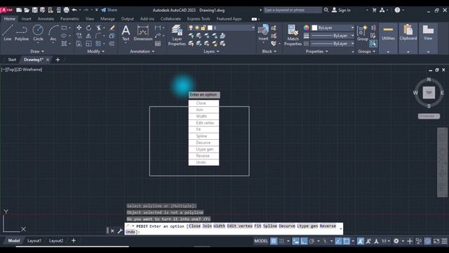 How to convert line to a polyline in #autocad2023 смотреть онлайн