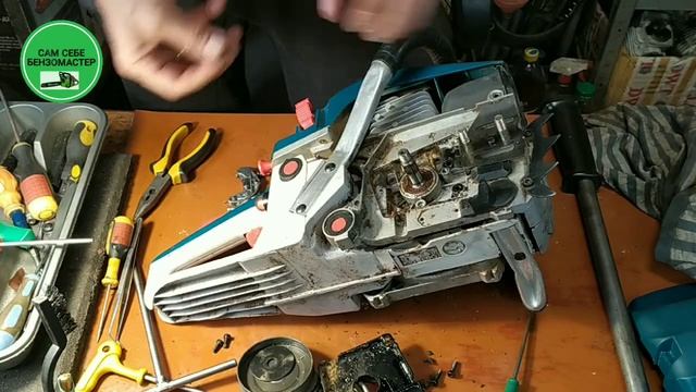 Устанавливаем сапун масляного бачка на бензопилу. смотреть онлайн