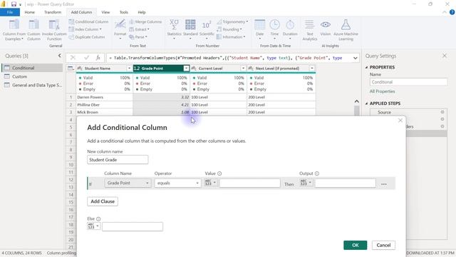 25. Adding Conditional Columns (1) смотреть онлайн