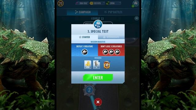 NEW CAMPAIGN COURSE 22 SPECIAL TEST (STARTER) DEFEATED (JURASSIC WORLD ALIVE) смотреть онлайн