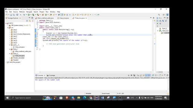 Java Programming Tutorial Using Multiple Classes |calling from different package different class смотреть онлайн