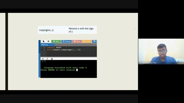 Math Module in python functions..... смотреть онлайн