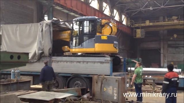 Мини-кран MAEDA LC785M-6 - Погрузка на стандартную фуру. смотреть онлайн